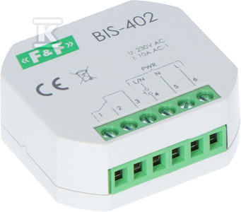 BIS-402-PRZEK.BISTAB.230V,16A,PUSZKA P/T