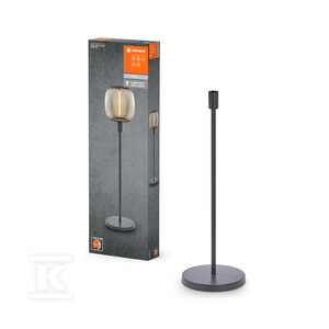 LAMP STICK FLOOR DR GREY SHORT E27