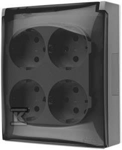 GN.4-KR.SCHUKO IP44 TR.SZARY AQUACLICK