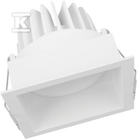 SPOT SQUARE DK ADJ 8W/3000K FL W