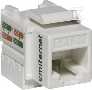 GNIAZDO UTP RJ45 KAT.5E KEYSTONE BIAŁY