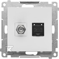 GN.ANTE."F"+RJ45 K.6 J.SZARY MAT SIMON55