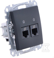 GN.KOMP.2XRJ45 6UTP CZARNY ANT.SEDNA DES