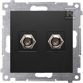 GN.ANT.2-KR.TYP F+RJ45 MO.CZARNY SIMON54