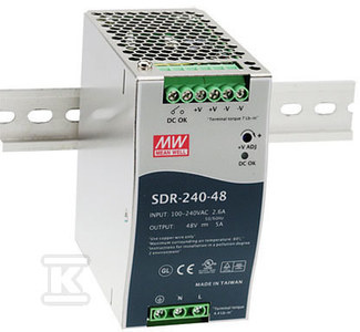 ZASIL.NA SZYNĘ DIN 240W 48V 5A