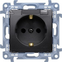 GN.IP44 Z/U SCHUKO TRAN.CZARNY SIMON10