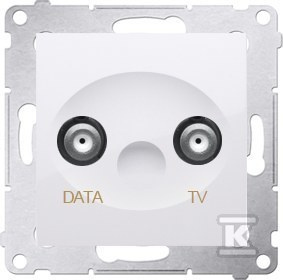 GNIAZDO TV-DATA  BIAŁE