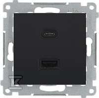 ŁADOWARKA 2XUSD C+A 30W CZAR.MAT SIMON5