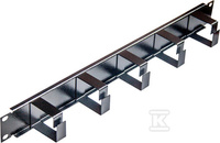 ORGANIZ.KABLOWY POZIOMY METAL.1U CZARNY