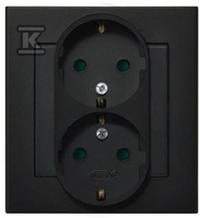 GN.2-KR.Z/U SCHUKO PRZ.CZARNY MET.SONATA