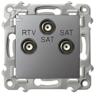 GN.RTV-SAT 2 WEJ.SAT. SZARY MAT SZAFIR