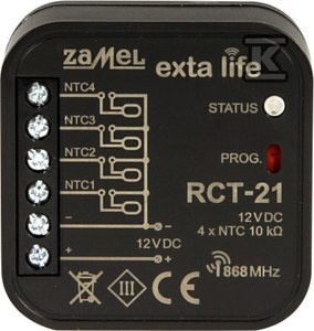 RCT-21 CZUJ.RADIO.TEMP.4-KANAŁ.PUSZKA