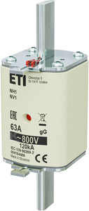 WKŁADKA NH1 GG 63A/800V