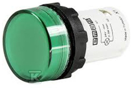 LAMP.M-BLOK.230V LED PŁ.KLOSZ ZIELONA