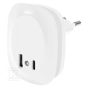 LAMP LED LUNT USB A&C 830 WH