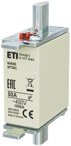 WKŁADKA NH000 GF 50A/400V