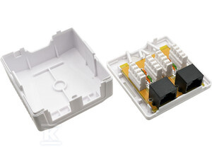 GNIAZDO NATYNKOWE UTP KAT.5E 2XRJ45