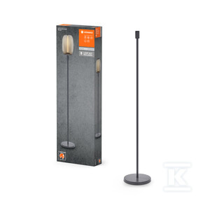LAMP STICK FLOOR DR GREY TALL E27