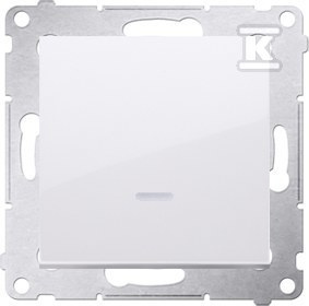 PRZYCISK POJ.PODŚW.BIAŁY SIMON54