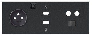 10020317-238 PANEL SIMON100 CZARNY MAT