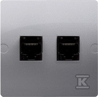 GN.KOMP.RJ45 K.5E+RJ11 WKĘ.SREBRNY BASI