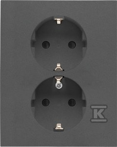 GN.2-KR.SCHUKO PRZ. GRAFIT.MAT SIMON55