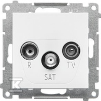 GN.ANTEN.R-TV-SAT PRZ. BIAŁY MAT SIMON5