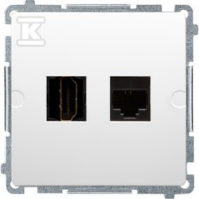 BMGHRJ45.01/11 GNIAZDO BASIC BIAŁY