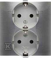 GN.SCHUKO 2-KR.SREBRNY MAT SIMON54