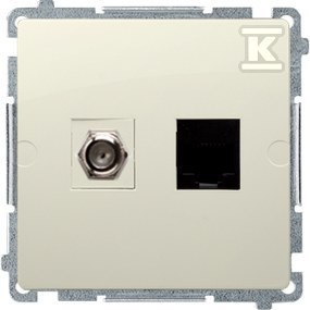 GN.ANTENOWE F+RJ45 K.6 BEŻ BASIC