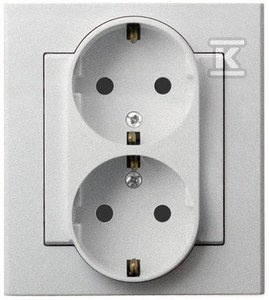 GN.2-KR.Z/U SCHUKO PRZ.SREBRO MAT SONATA