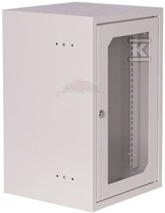 SZAFA10" 9UX310X300,DRZ. Z SZYBĄ,SZARA