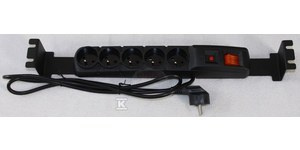 LISTWA ZASIL.19" 3M 5 GNIAZD - CZARNA