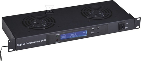 PANEL WENTYLACYJNY 19" 1U, 2 WENTYLATORY