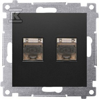 GN.KOMP.2XRJ45 KAT6E PRZE.CZARNY SIMON54
