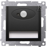 OPR.CZUJ.LED230 B.CIEPŁE CZARNY SIMON54