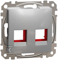 PŁYT.2XRJ45 KRONE ALU SREBRNE SEDNA DES