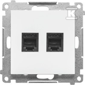 GN.2-KR.TELEF. RJ12 BIAŁY MAT SIMON55