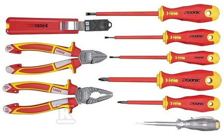 9 NARZĘDZI DLA ELEKTRYKA W KABURZE/ PAS