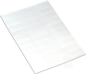 TABLICZ.Z TEK.DO.LASE.9,5 X 25 MM, BIA.