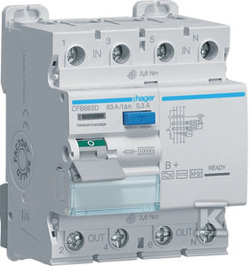 RCC.WYŁ.RÓŻ.3P+N 63A 300MA 10KA B