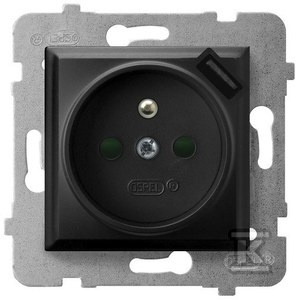 GN.1-KR.Z/U PRZ.+USB CZARNY METALIK ARIA