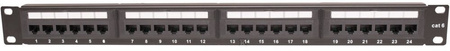 PANEL KATEGORII 6 UTP 19" 1U, 24XRJ45
