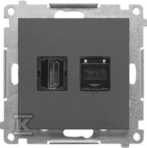 GN.1-KR.HDMI+RJ45 K.6 GRAFIT.MAT