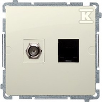 GN.ANTENOWE F+RJ45 K.6 BEŻ BASIC