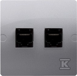GN.KOMP.RJ45 K.5E+RJ11 WKĘ.SREBRNY BASI