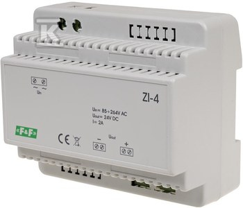 ZI-4-ZAS.IMP24VDC,85÷264V~,2A,50W,TH35