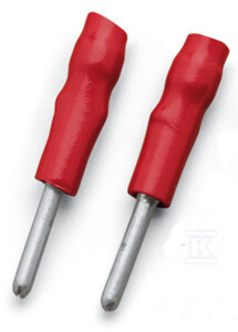 GNIAZDO POMIAROWE.Z IZOLA.O 2 MM, CZER.