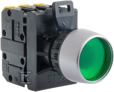 PRZYCISK KRYTY PODŚW ZIELONY 1 NO
