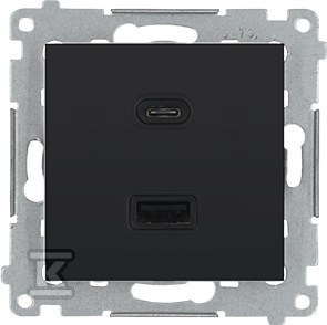 ŁADOWARKA 2XUSD C+A 30W CZAR.MAT SIMON5